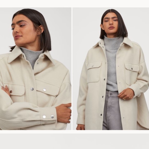 π BNWT Oversized Denim Shirt Jacket - Picture 1 of 7